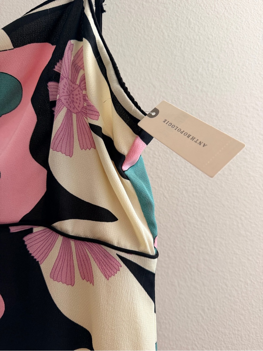 NWT Anthropologie Black Motif Floral Print Dress Size L – $328 Retail - Picture 4 of 4